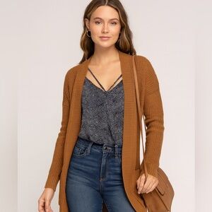 NWT Mossimo S black white faux wrap cami blouse